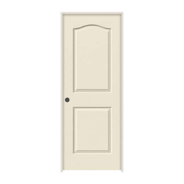 JELD-WEN 24 in. x 80 in. Camden Primed Right-Hand Textured Solid Core Molded Composite MDF Single Prehung Interior Door