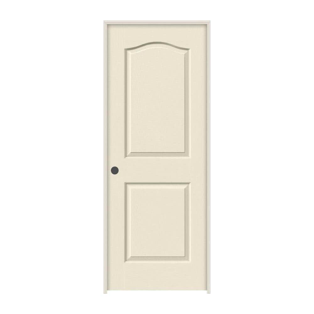 32 in. x 80 in. Camden Primed Right-Hand Textured Solid Core Molded Composite MDF Single Prehung Interior Door