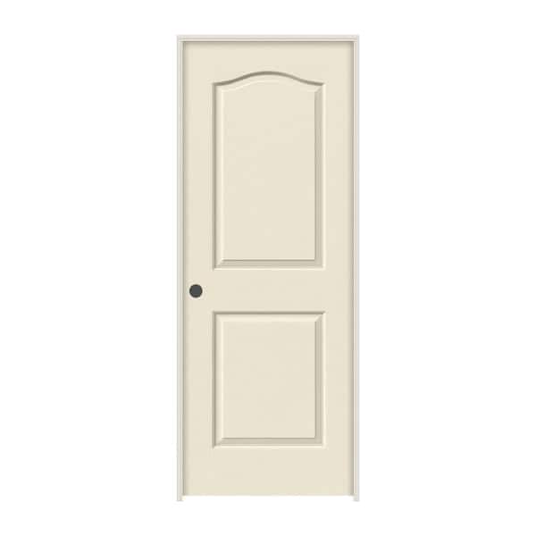 JELD-WEN 24 in. x 80 in. Camden Primed Right-Hand Textured Molded Composite Single Prehung Interior Door