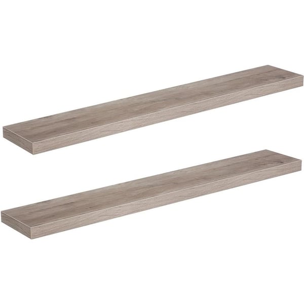 47.2 in. W x 7.9 in. D Greige Decorative Wall Shelf, Floating Shelves, Wall Shelf Set of 2