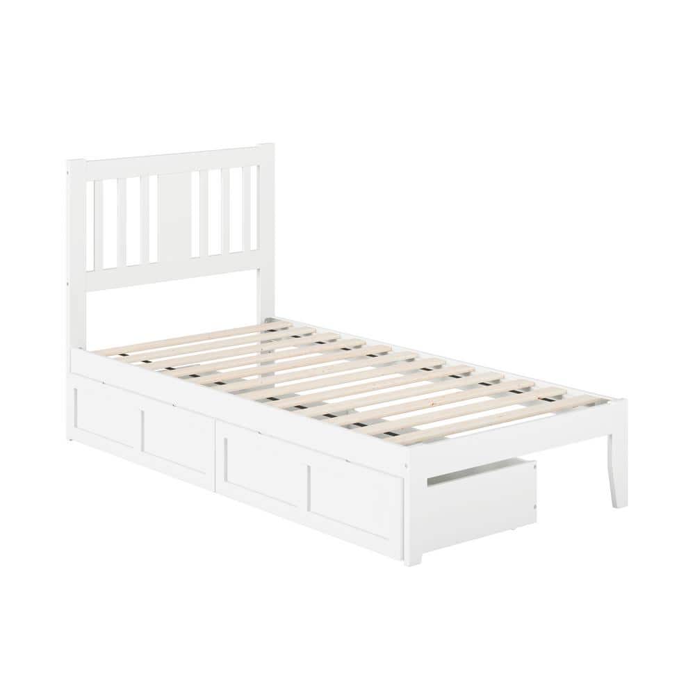 Tahoe Twin Mission-Style Bed with USB Charger & Storage Drawers