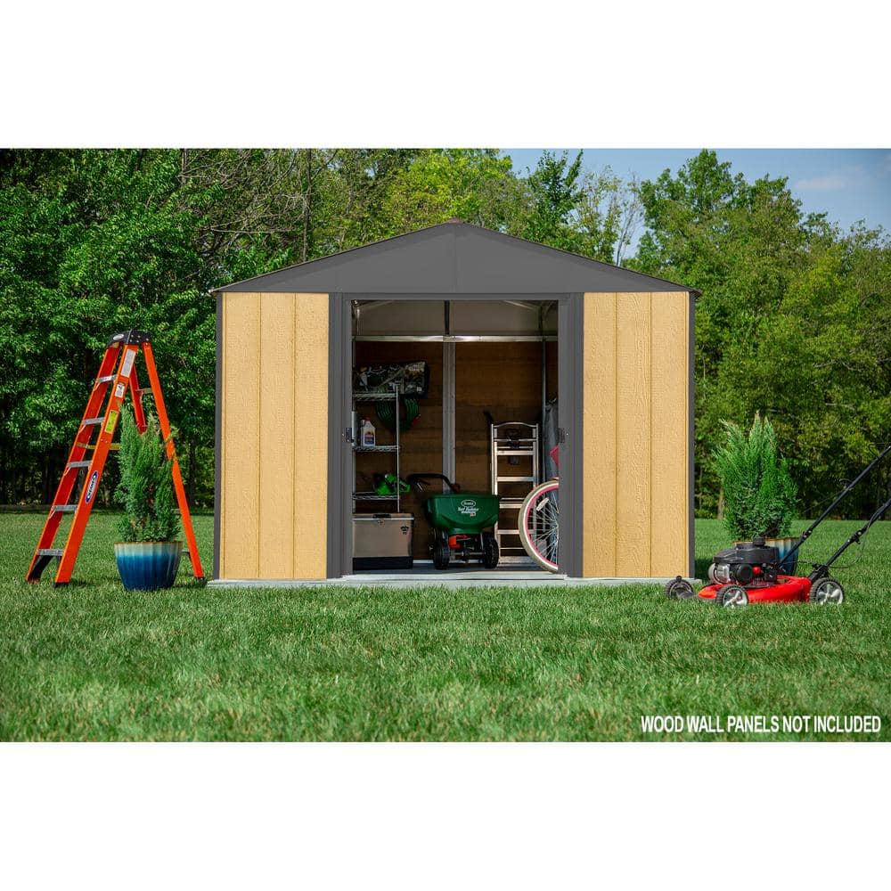 Ironwood 10' x 12' Gray Steel Hybrid Shed Kit