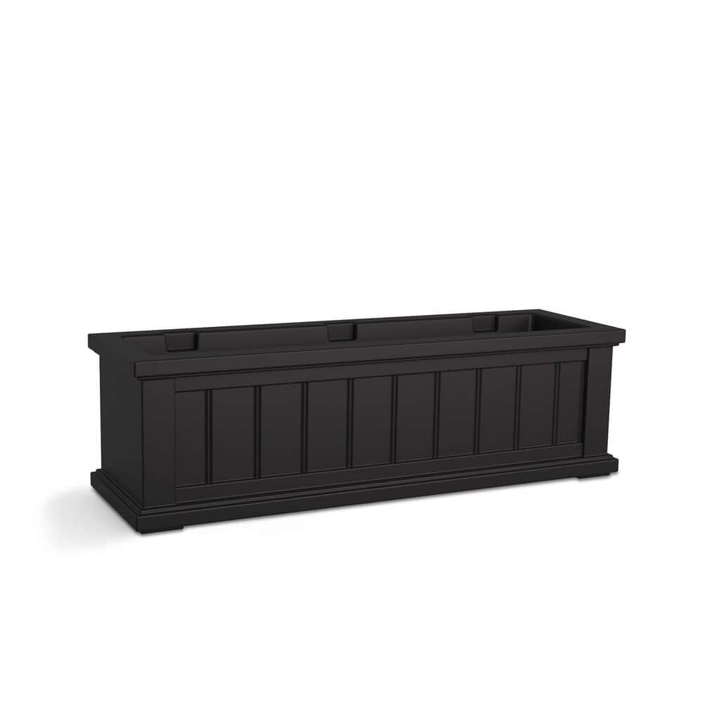 Cape Cod Black Polyethylene 36-Inch Self-Watering Outdoor Window Box