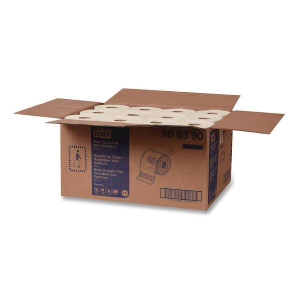 TORK Premium Toilet Paper Roll with OptiCore, Septic Safe, 2-Ply