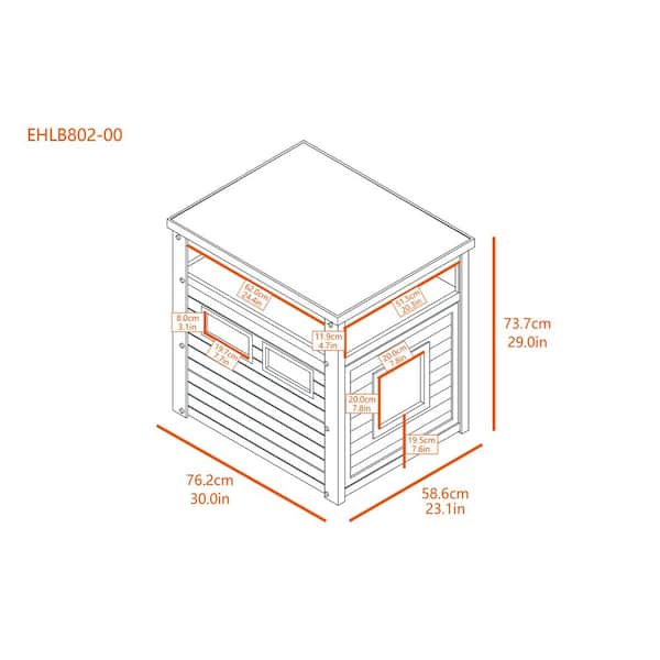 New Age Pet ECOFLEX Jumbo Litter Box Cover End Table