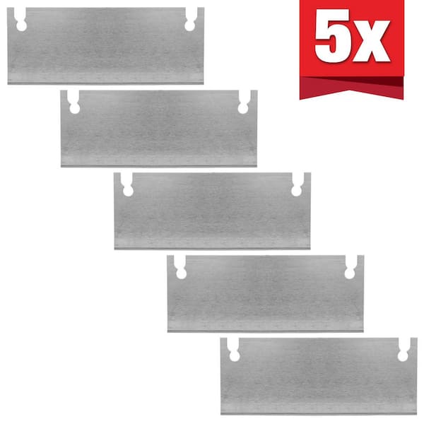 7 in. x 3 in. Replacement Floor Scraper Blade 5-Pack for Thinset, Glue, Carpet, Linoleum, VCT, Hardwood Flooring Removal