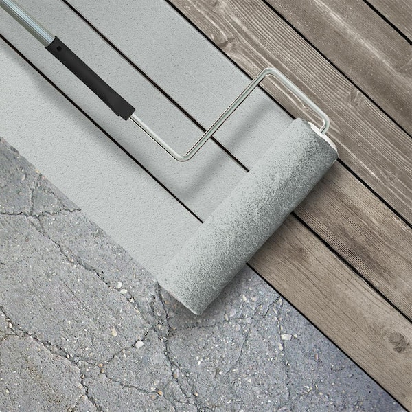 1 gal. #720E-2 Light French Gray Textured Low-Lustre Enamel Interior/Exterior Porch and Patio Anti-Slip Floor Paint