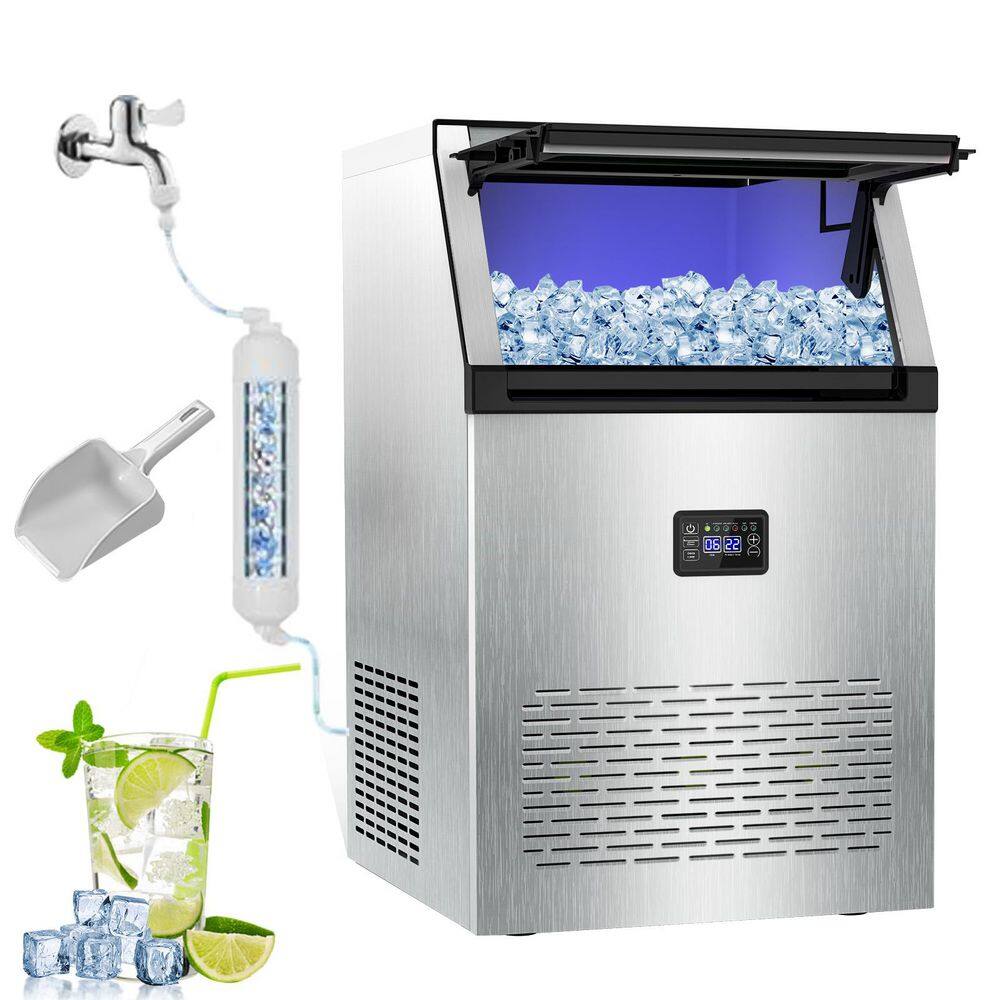 17. 5in. 150lb. /24H Full Ice Sizes Commercial Freestanding Ice Maker in Stainless Steel, Full Size Cubes, Auto Clean price history on PriceWatchPro