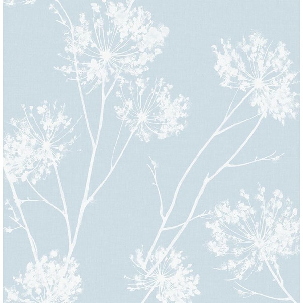 Plain Square blue floral wallpaper 3d Size 45x500 cm