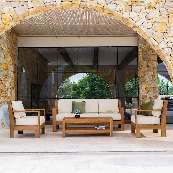 Cambridge Casual Jade Premium Indonesia Teak Wood Outdoor Couch
