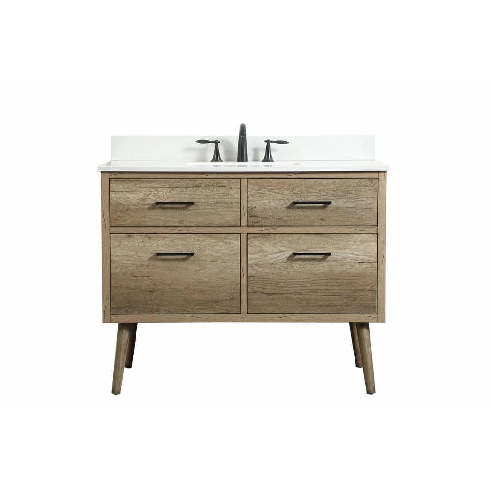 Simply Living 42 in. W x 22 in. D x 33.5 in. H Bath Vanity in Natural Oak w