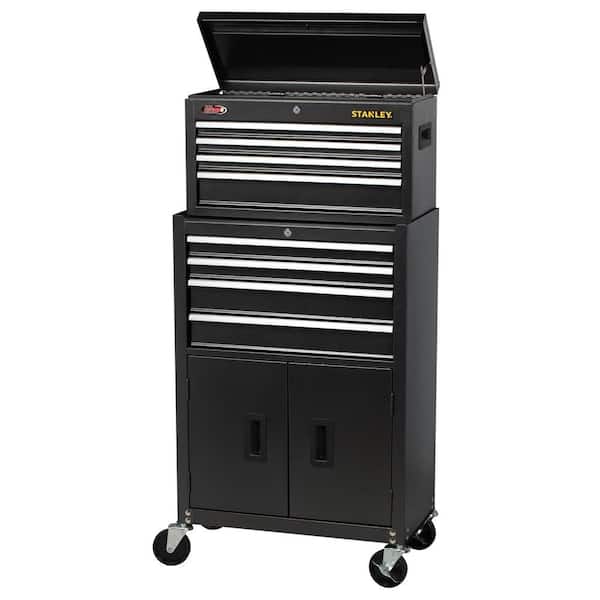 Stanley 24 in. W 8-Drawer Tool Chest and Cabinet Combo, Dark Gray