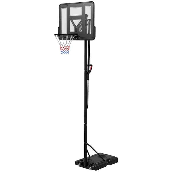 Tatayosi 7.7 - 10 ft. Height Adjustable Basketball Hoop 43 in. Backboard Outdoor Portable Basketball Goal