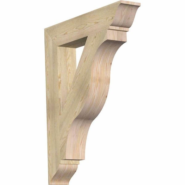 Ekena Millwork 6 in. x 42 in. x 34 in. Douglas Fir Funston Traditional Rough Sawn Bracket