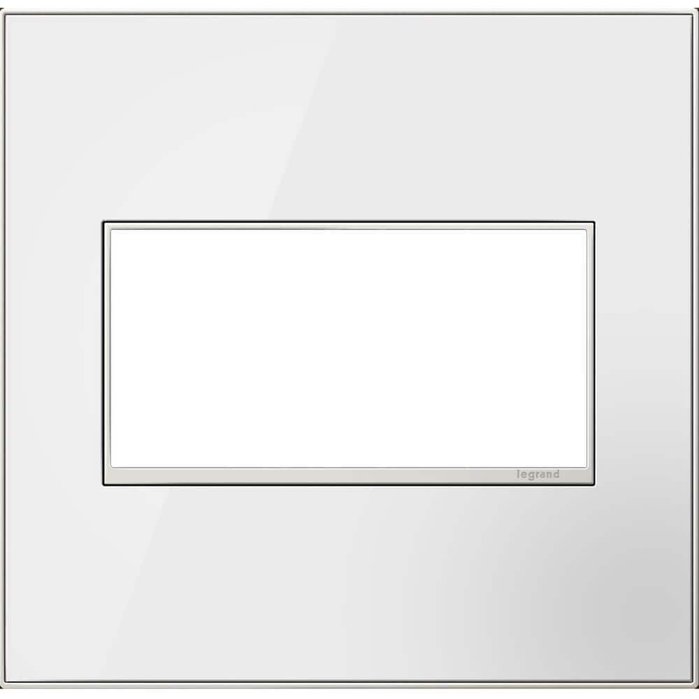 adorne 2 Gang Decorator/Rocker Wall Plate, Mirror White on White (1-Pack) price history on PriceWatchPro