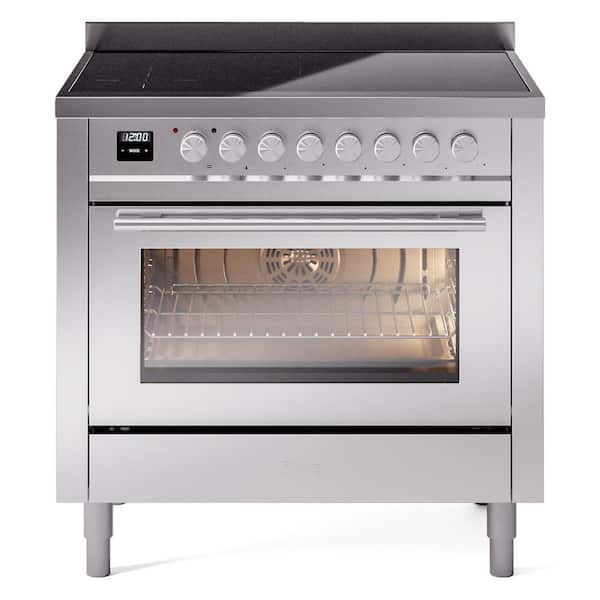 Professional Plus II 36 in. 6 Zone Freestanding Induction Range in Stainless Steel