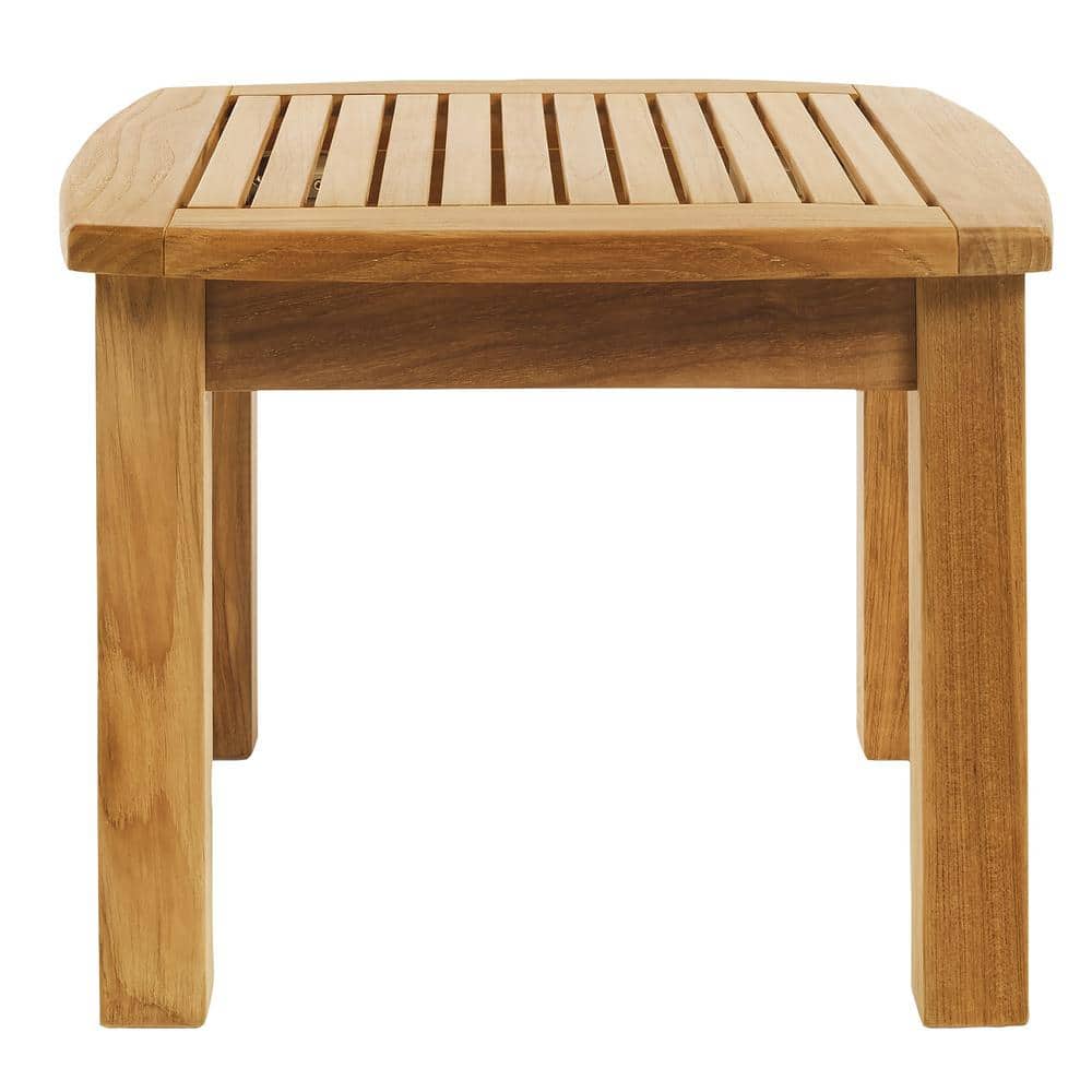 Colorado Square Teak Wood Coffee Table in Honey Brown
