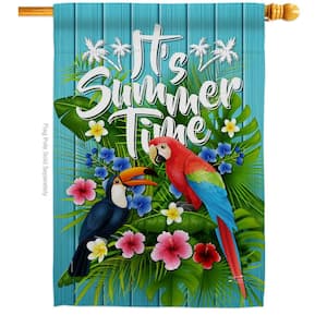 28 in. x 40 in. Tropical Summer Coastal House Flag Double-Sided Decorative Vertical Flags
