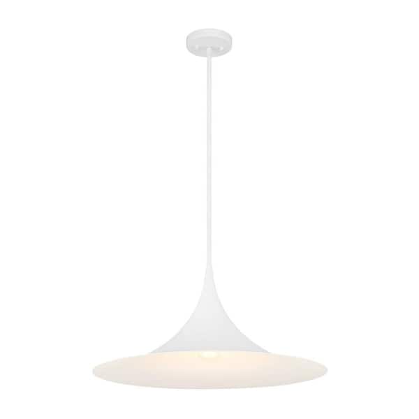 Savoy House Bowdin 60-Watt 1-Light Bisque White Pendant Light, No Bulbs Included