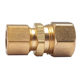 5/8 in. O.D. x 1/2 in. O.D. Brass Compression Reducing Coupling Fitting (5-Pack)