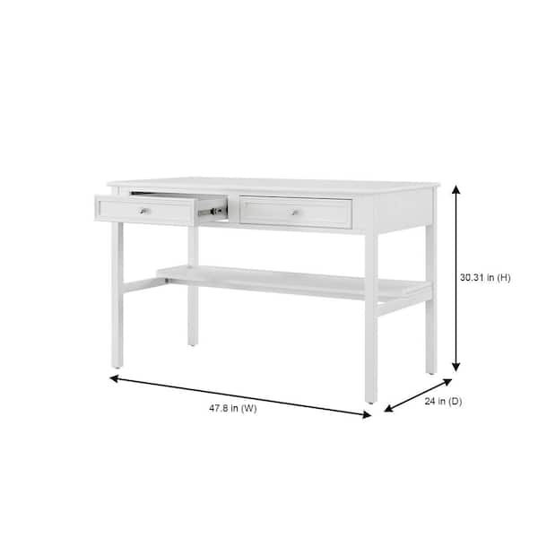 Bradstone 47.80 in. White Writing Desk
