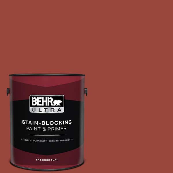 BEHR ULTRA 1 gal. #S-H-190 Antique Red Flat Exterior Paint & Primer