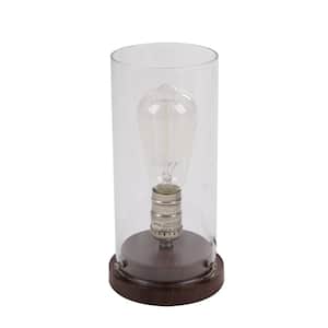10 in. LED Faux Wood Vintage Uplight Lamp