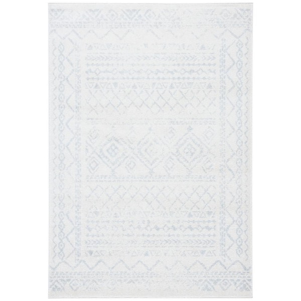 SAFAVIEH Tulum Ivory/Light Gray 9 ft. x 12 ft. Border Area Rug