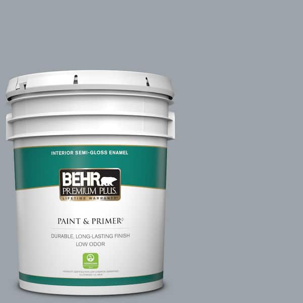 BEHR PREMIUM PLUS 5 gal. #MQ5-22 Rainmaster Semi-Gloss Enamel Low