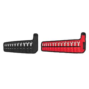 TEKTON Combination Wrench Set, 19-Piece (6-24 mm) - Rack WCB91202