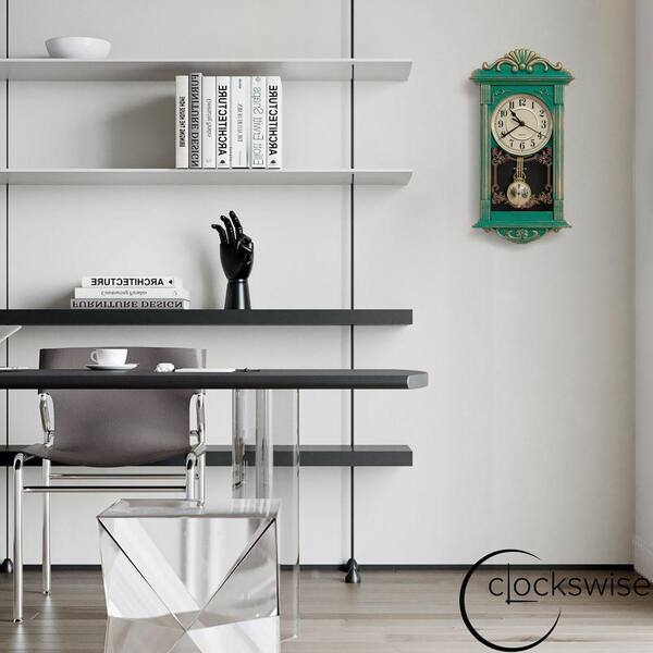 CLOCKSWISE Clockwise Vintage Grandfather-Style Wall Clock with