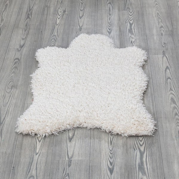 Ottomanson Mirage Collection Non-Slip Rubberback Solid Soft Cream 2 ft. x 6 ft. Indoor Runner Rug, Ivory