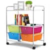 HONEY JOY 4-Drawer Rolling Storage Cart Drawer Cabinet Craft