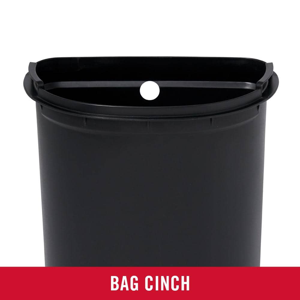1.6-Gallon Silver Stainless Steel Oval Step-On Trash Can