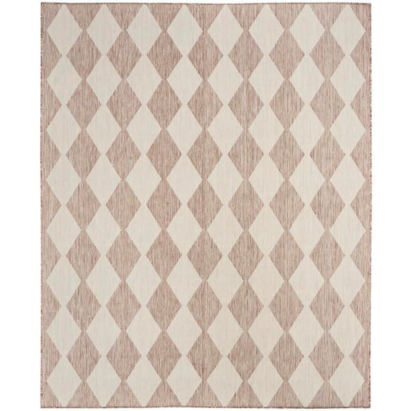 Positano Beige 9 ft. x 12 ft. Diamond Contemporary Area Rug