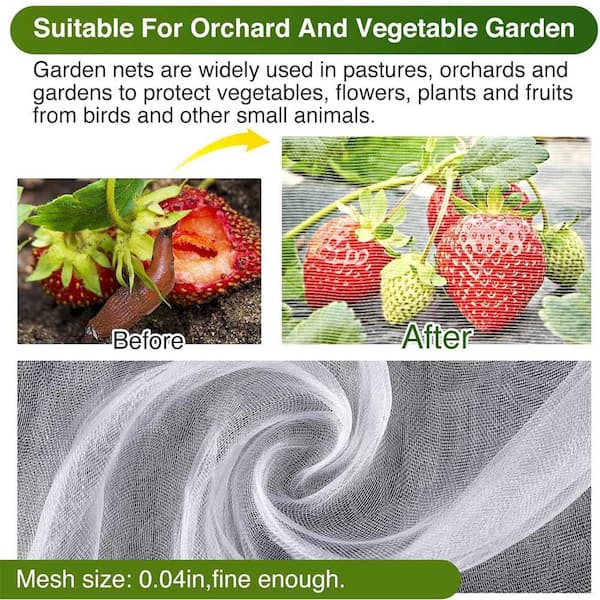 POYEE ガーデンネット ファインメッシュ 10フィート x 50フィート N/A 10 x 50 ft. Ultra Fine Garden Mesh Netting for Plant