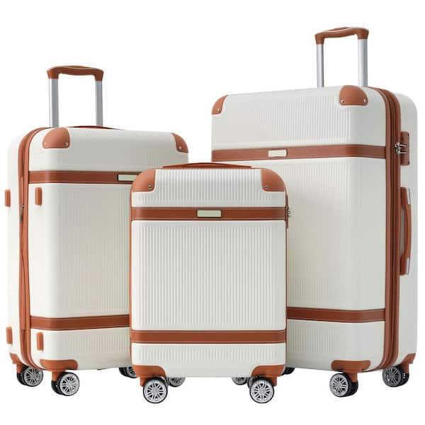 3-Piece Hardshell Luggage Sets Double Spinner 8 Wheels with TSA Lock Lightweight 20 in. 24 in. 28 in.