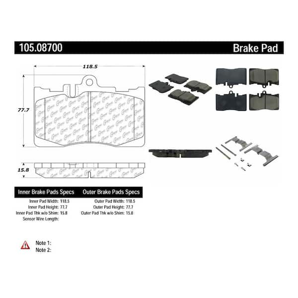 Centric Parts Disc Brake Pad Set 2001-2006 Lexus LS430