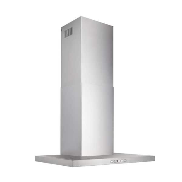 Broan-NuTone 30-in. Convertible Wall-Mount T-Style Chimney Range Hood, 450 Max CFM, Stainless Steel