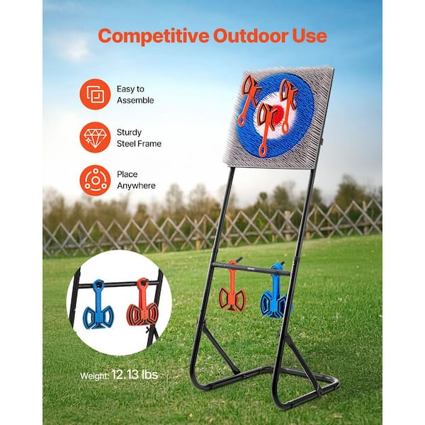 VEVOR Axe Throwing Game, Plastic Bristle Target with 8 Throwing