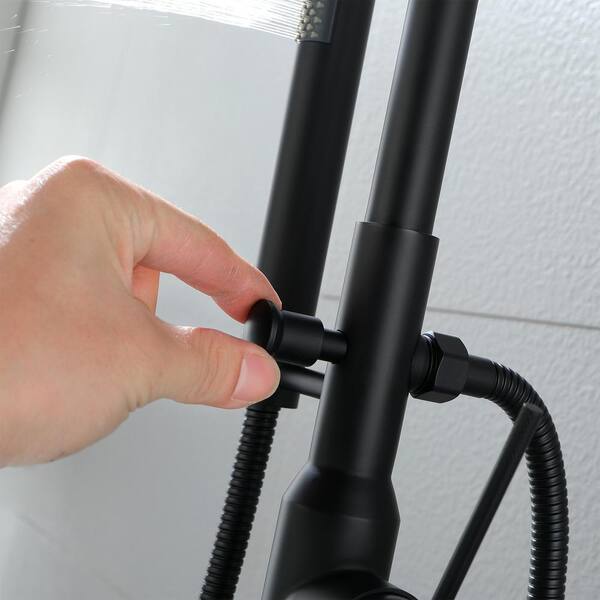 span voeden Middellandse Zee WELLFOR 1-Handle Freestanding Tub Faucet with Hand Shower in Matte Black  WK0864 - The Home Depot
