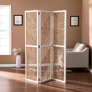 Quigley White Wood Woven Room Divider