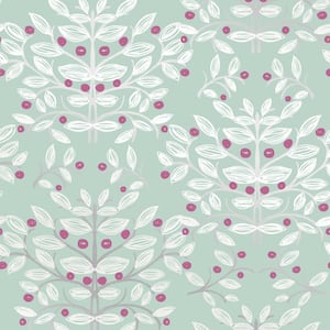 Kristofer Mint Botanical Paper Strippable Wallpaper (Covers 56.4 sq. ft.)