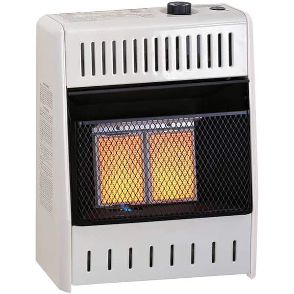 10,000 BTU Natural Gas Ventless Infrared Plaque Heater with Base Feet, T-Stat Control