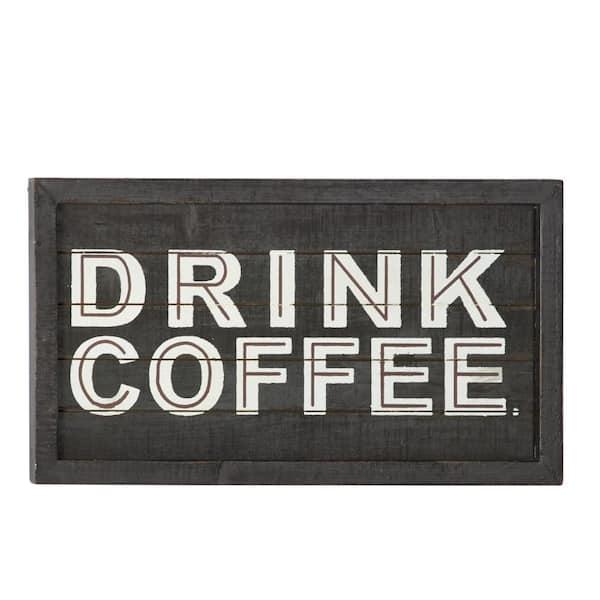 Litton Lane 12 in. x 22 in. Brown Wood Farmhouse Sign Wall Decor