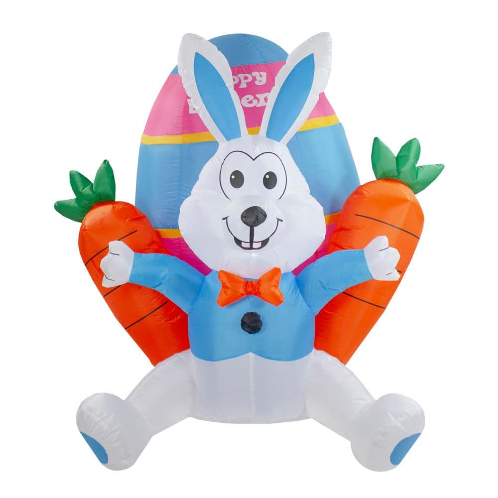 Inflatable LED Lighted Easter Bunny with Carrots Outdoor Decoration-4 ft. price history on PriceWatchPro
