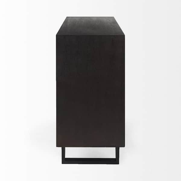 HomeRoots Charlie Dark Espresso Wood 15.94 in. Sideboard with Drawers