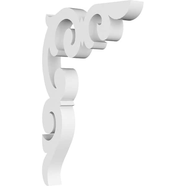 Ekena Millwork 5/8 in. W x 6 in. H x 4 in. D PVC Kendall Bracket