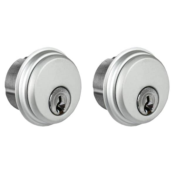 Global Door Controls 1-5/32 in. Zinc Aluminum Keyed Alike Double Cylinder Mortise Lock for Adams Rite Type Storefront Door