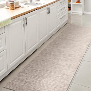 Ethan Modern Flatweave Light Gray 2 ft. x 8 ft. Solid Indoor/Outdoor Runner Rug